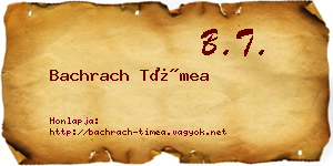 Bachrach Tímea névjegykártya