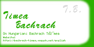 timea bachrach business card